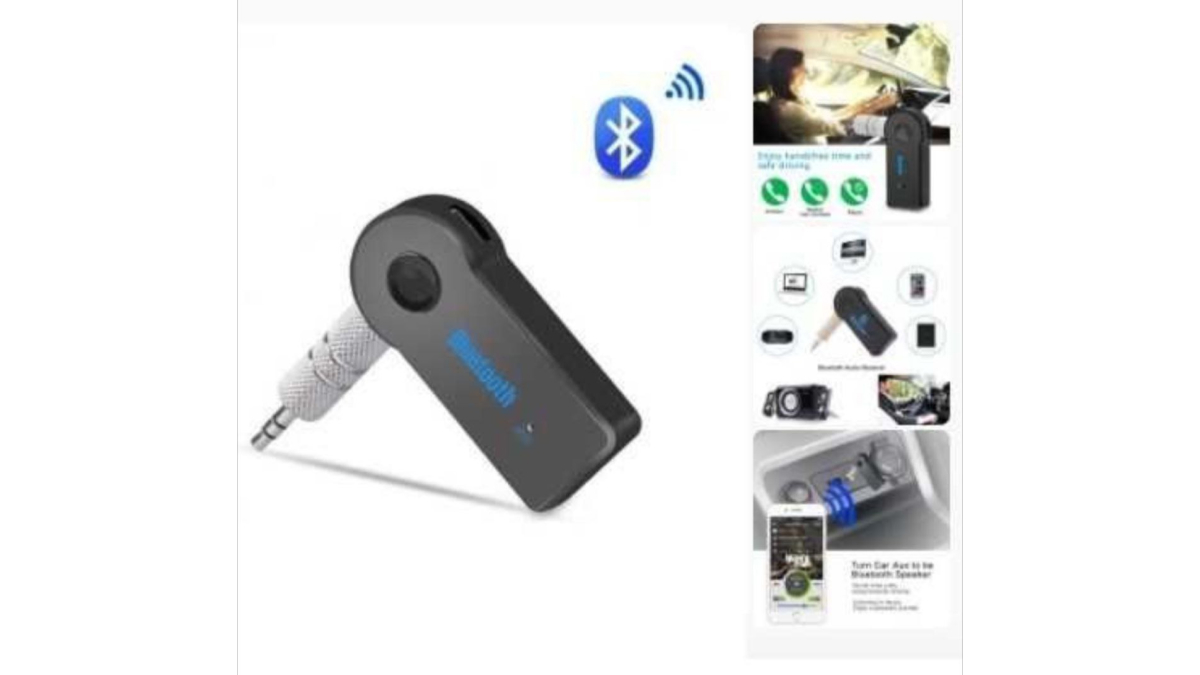 Bluetooth 5.0 Wireless Adapter с разъемом 3.5 для авто с микрофоном (громкая связь/ свободные&nbsp;руки)